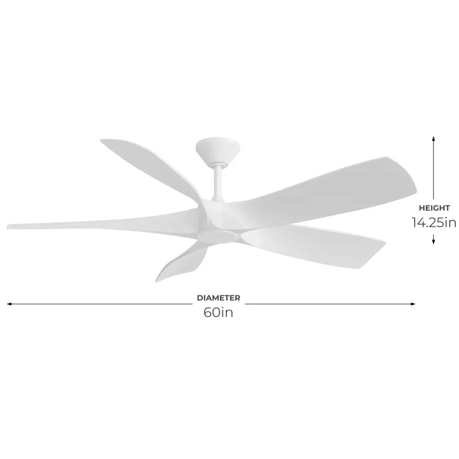 Vernal 60" Five-Blade LED Smart Ceiling Fan - Image 13