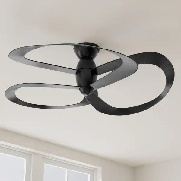 The Willacy 48" ceiling fan combines modern aesthetics with DC motor efficiency, making it ideal for contemporary spaces. Its painted nickel finish and clean 3-blade design suit both indoor and outdoor applications.