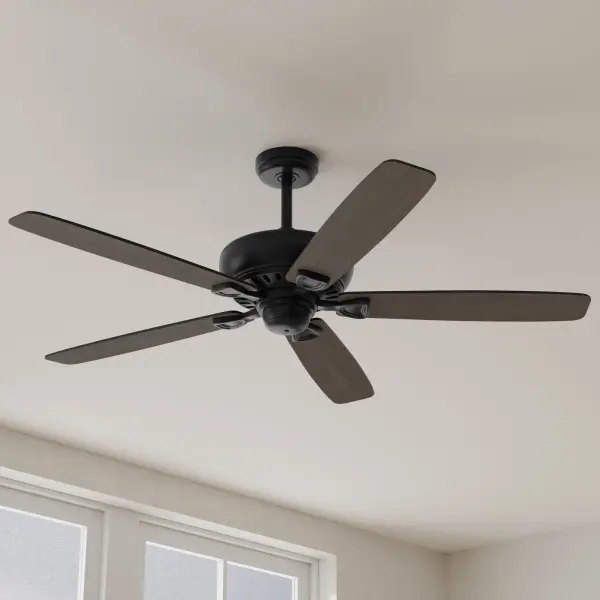 The Kennedale ceiling fan combines energy-efficient DC motor technology with a generous 72-inch blade span, making it ideal for large rooms and outdoor covered areas. Its clean transitional design and satin white finish complement various décor styles. - alternate view