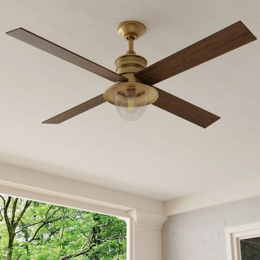 Gillen 56" 4-Blade LED Indoor/Outdoor Ceiling Fan with Light Kit - Image 1