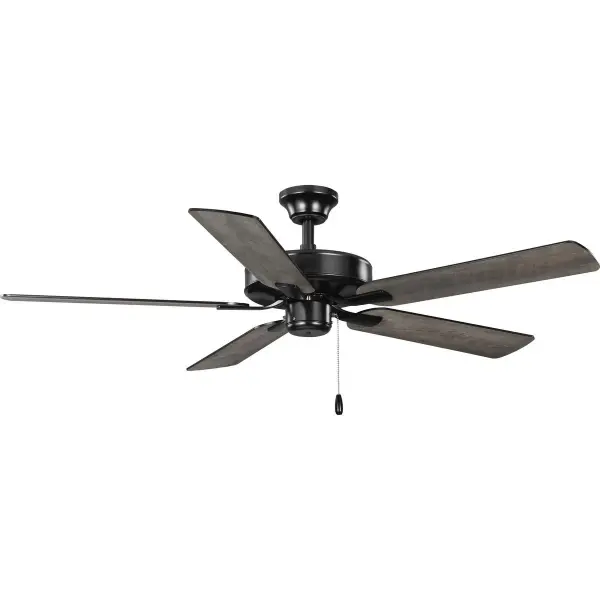 The AirPro ceiling fan combines transitional styling with reliable AC motor performance. Its 52-inch blade span and brushed nickel finish make it suitable for medium to large rooms, offering efficient air circulation. - alternate view
