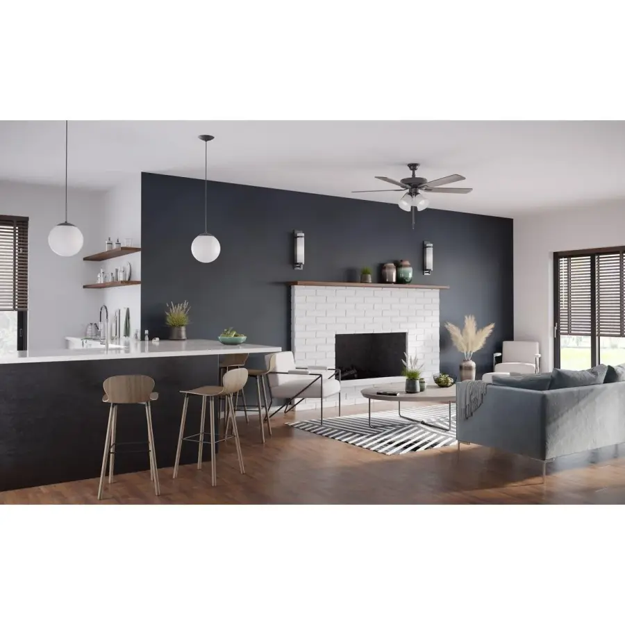 Versatile 52" Transitional Ceiling Fan with Integrated Lighting - Image 6