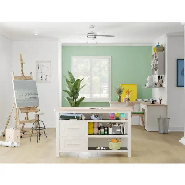 The McLennan II combines classic four-blade design with modern LED efficiency in a brushed nickel finish. At 52 inches, it's ideal for medium-sized rooms, offering both style and function with JA8 compliance. - alternate view