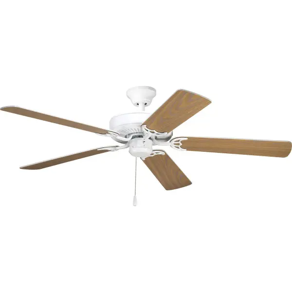 The AirPro Collection offers a reliable 52-inch ceiling fan solution with brushed nickel finish and JA8 energy compliance. Ideal for residential spaces seeking efficient air circulation with transitional styling. - alternate view