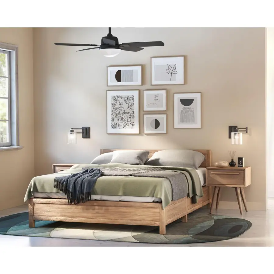 Tompkins 52" Five-Blade Ceiling Fan with Integrated LED Light - Image 3
