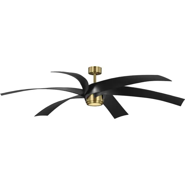 The Insigna 72-inch ceiling fan combines contemporary design with powerful airflow for large rooms. Its six-blade configuration and brushed nickel finish deliver both style and performance, with JA8 and Title 24 compliance.