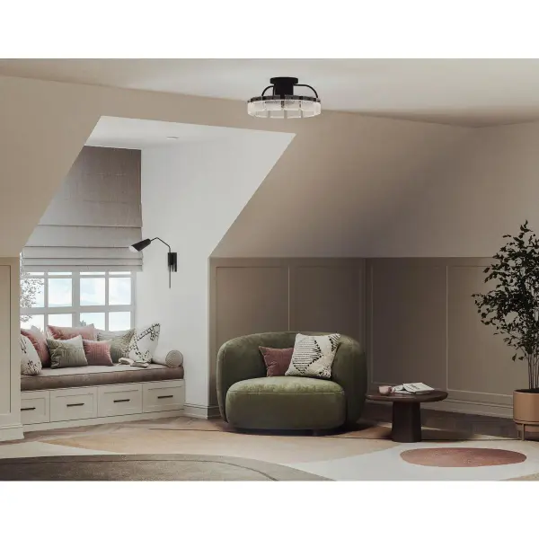 Fanin Collection Oscillating Three-Blade Ceiling Fan with Artisanal Glass - Image 6