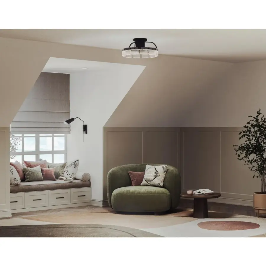 Fanin Collection Oscillating Three-Blade Ceiling Fan with Artisanal Glass - Image 6