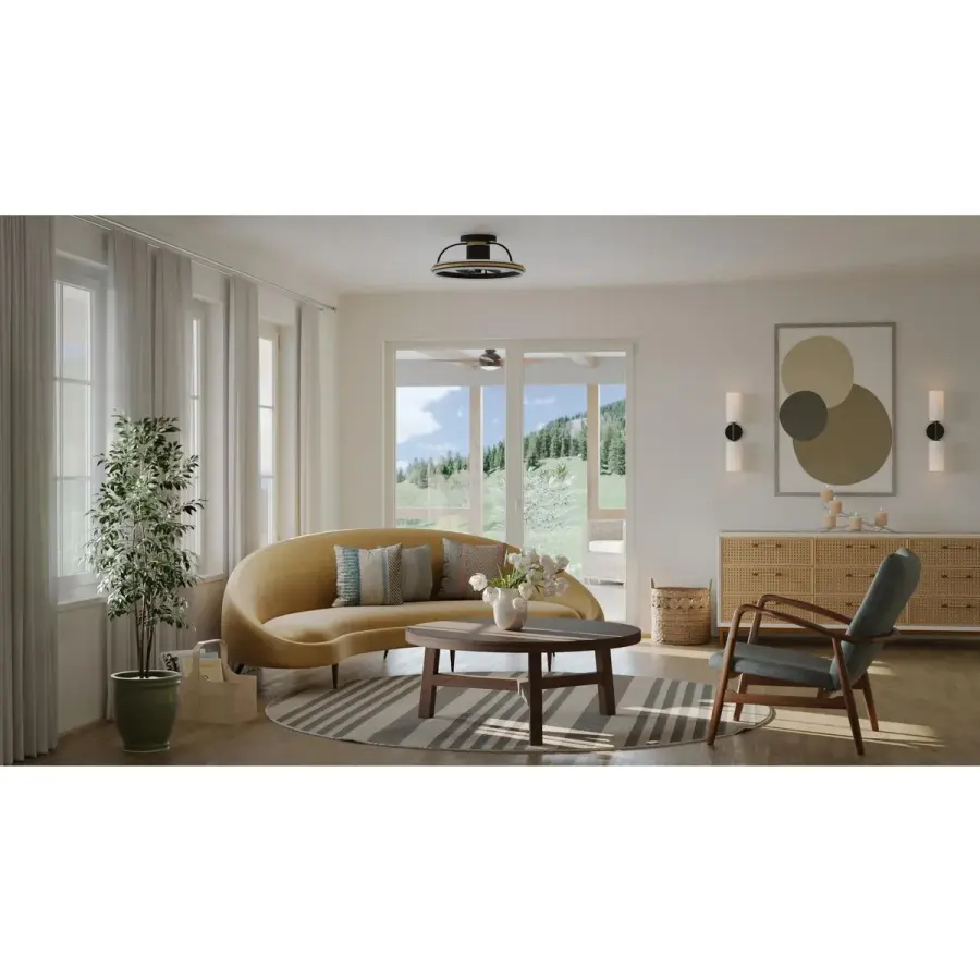 Burnett Oscillating Three-Blade Ceiling Fan - Image 8