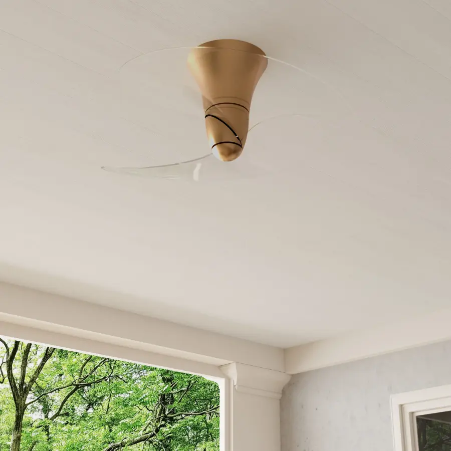 Beal Collection 33" Two-Blade Ceiling Fan with Clear Blades - Image 1