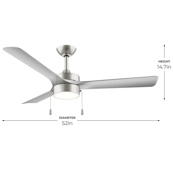 Axion I 52" 3-Blade Modern LED Ceiling Fan - Image 14