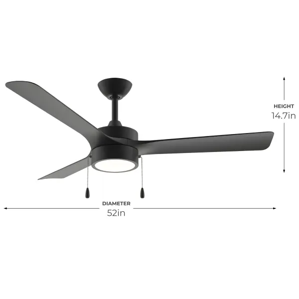 Axion I 52" 3-Blade Modern LED Ceiling Fan - Image 21