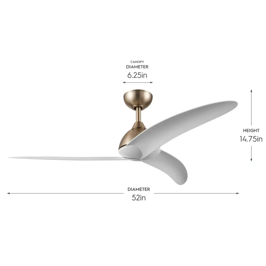 Nirra 52" Ceiling Fan in Champagne Bronze - Image 28