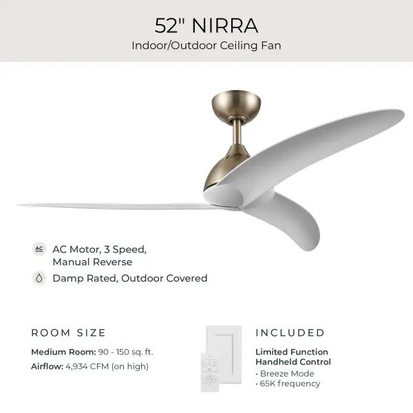 Nirra 52" Ceiling Fan in Champagne Bronze - Image 29