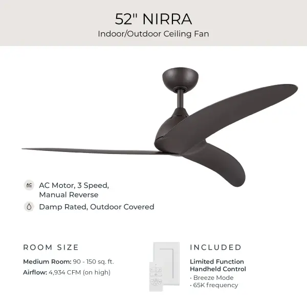 Nirra 52" Ceiling Fan in Champagne Bronze - Image 42