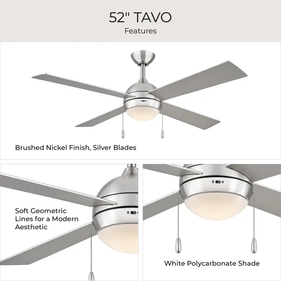 Tavo 52" Pull Chain Ceiling Fan - Image 13