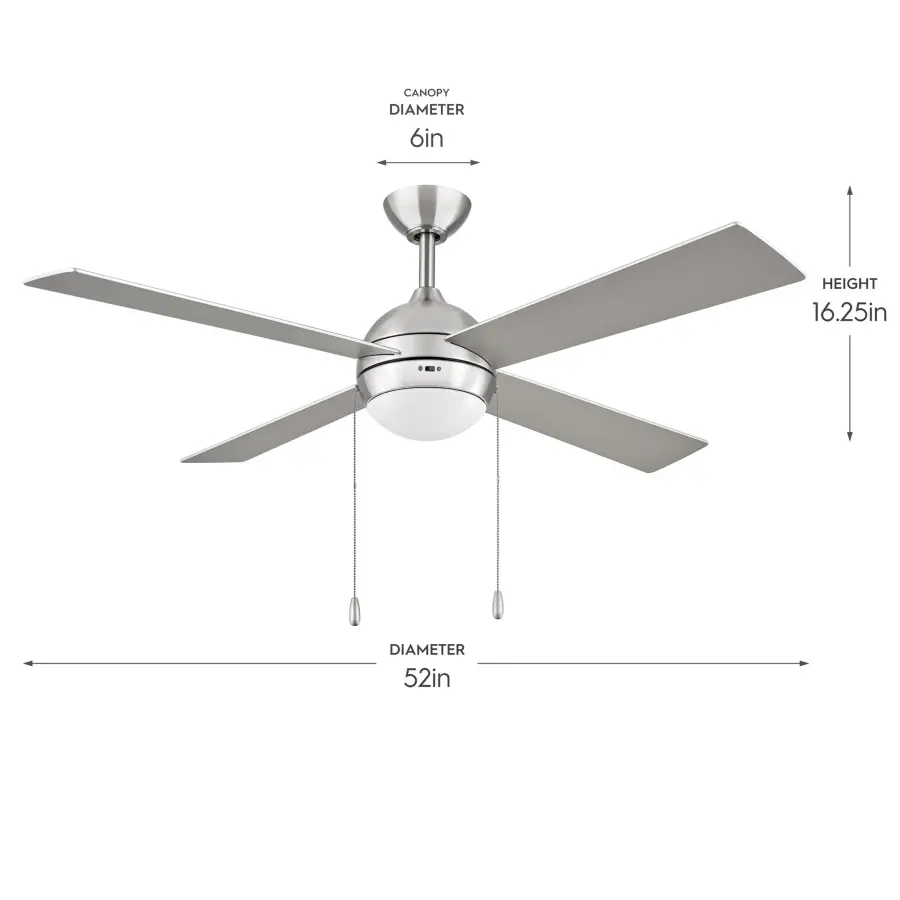 Tavo 52" Pull Chain Ceiling Fan - Image 4