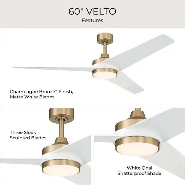 Velto 60" Ceiling Fan in Champagne Bronze - Image 31