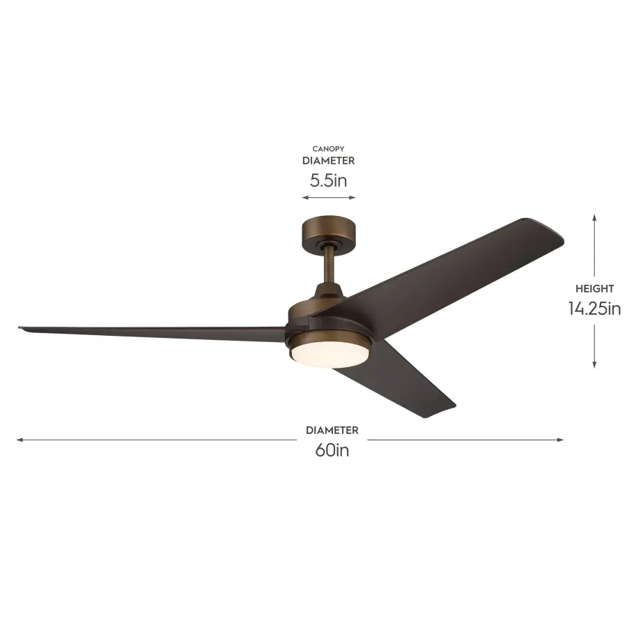 Velto 60" Ceiling Fan in Champagne Bronze - Image 36