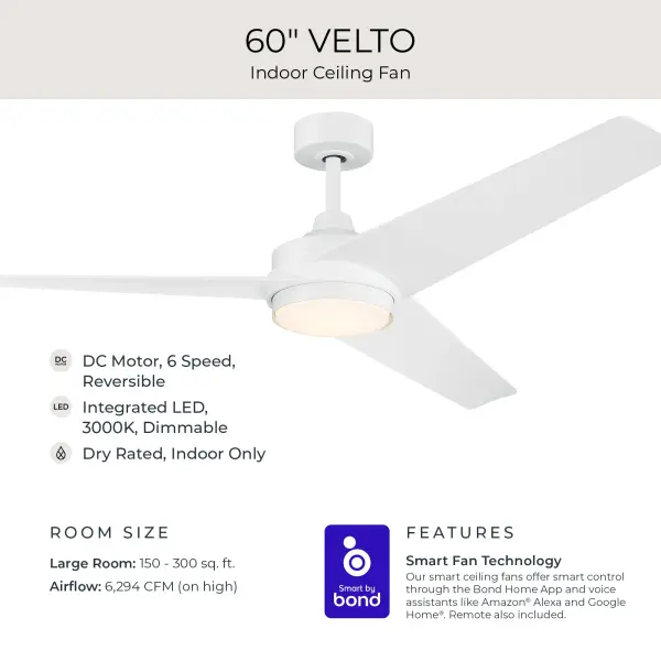 Velto 60" Ceiling Fan in Champagne Bronze - Image 9