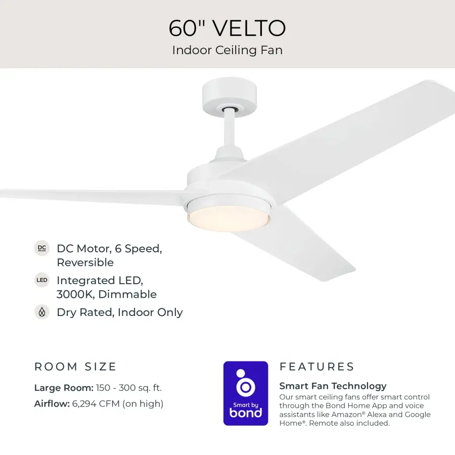 Velto 60" Ceiling Fan in Champagne Bronze - Image 9