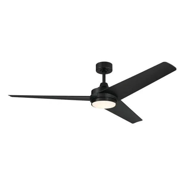 The Velto 60" ceiling fan combines contemporary elegance with powerful airflow, featuring integrated LED lighting and a luxurious Champagne Bronze finish. Ideal for large rooms requiring both style and function. - alternate view