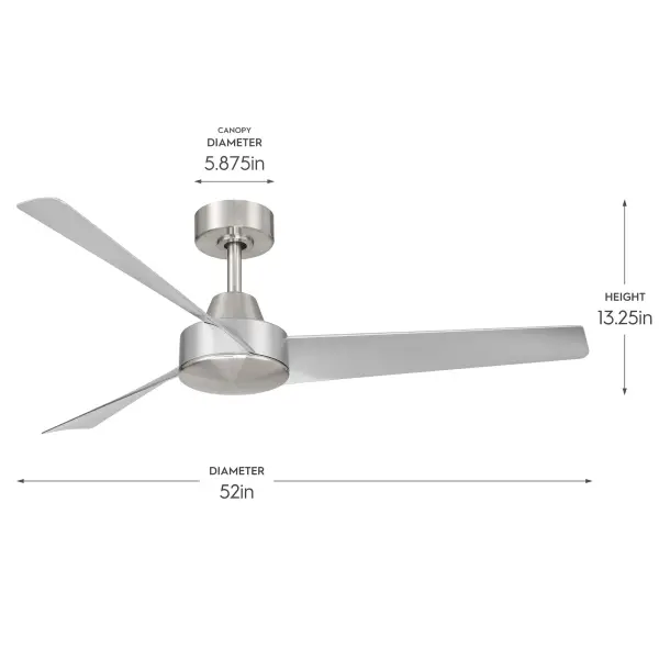 Rizo 52" Brushed Nickel Ceiling Fan - Image 13