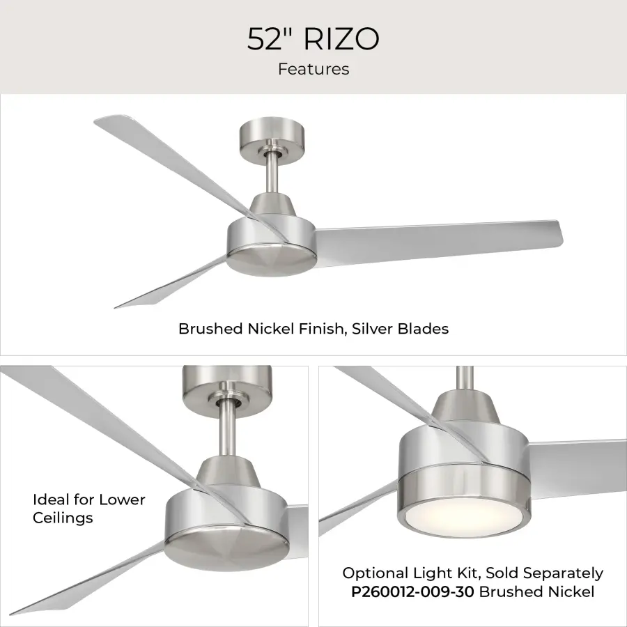 Rizo 52" Brushed Nickel Ceiling Fan - Image 15