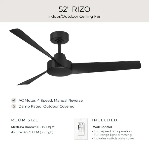 Rizo 52" Brushed Nickel Ceiling Fan - Image 20