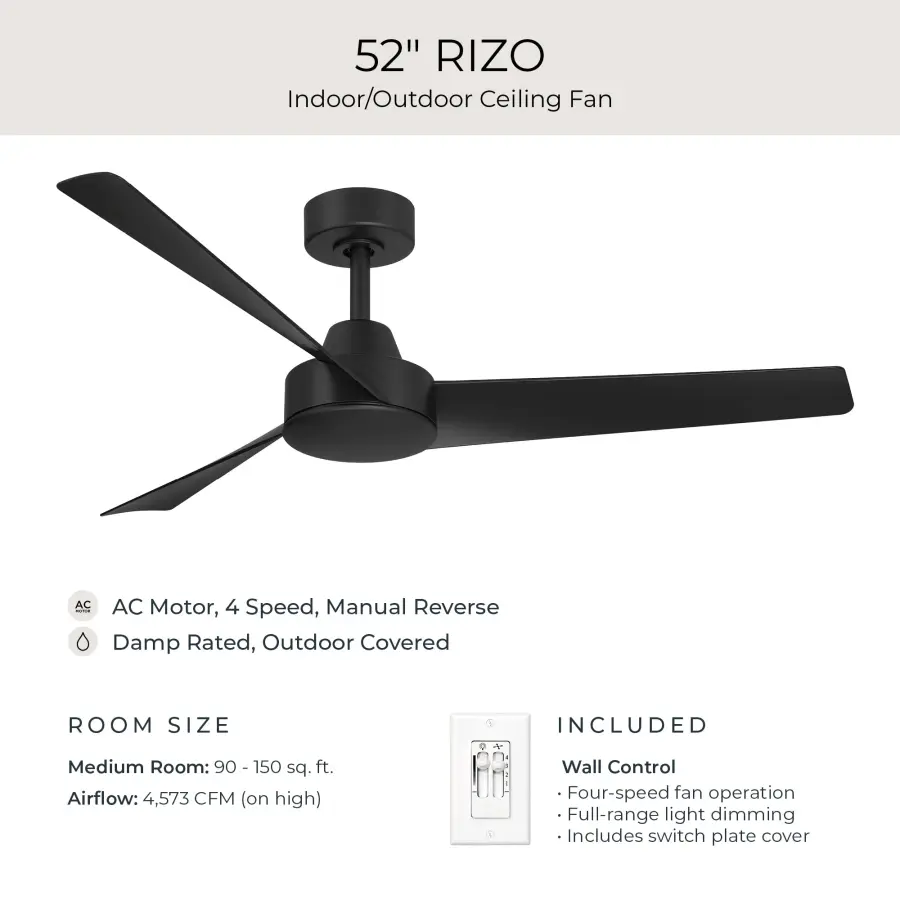 Rizo 52" Brushed Nickel Ceiling Fan - Image 20