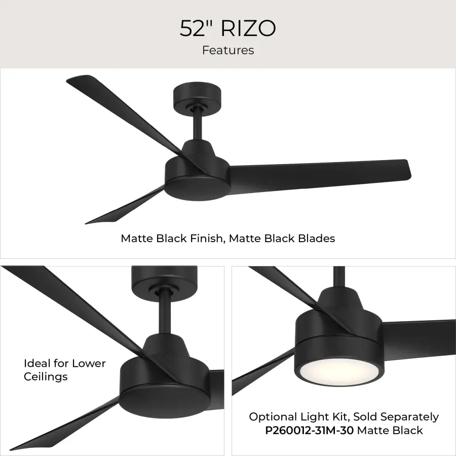 Rizo 52" Brushed Nickel Ceiling Fan - Image 21