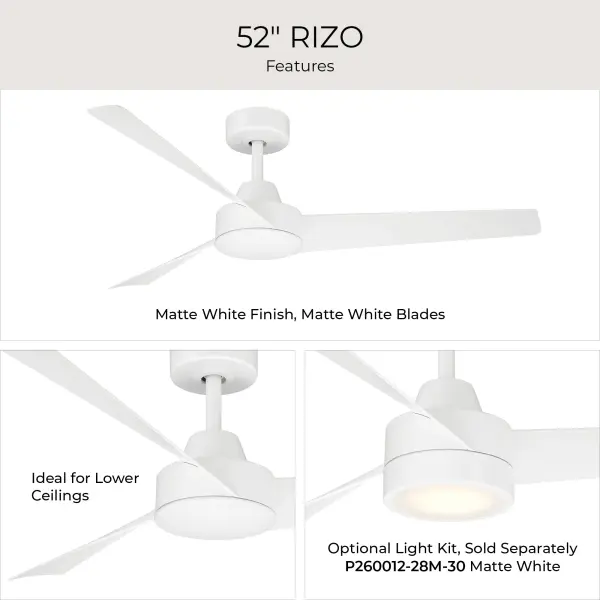 Rizo 52" Brushed Nickel Ceiling Fan - Image 9