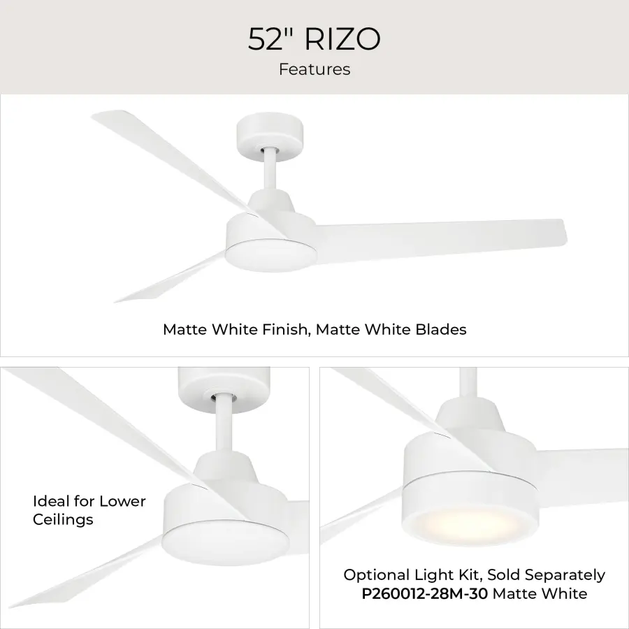 Rizo 52" Brushed Nickel Ceiling Fan - Image 9