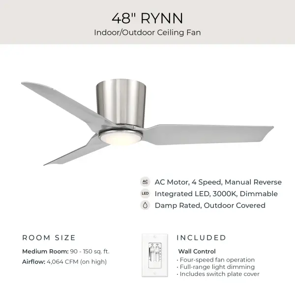 Rynn 48" Ceiling Fan in Brushed Nickel - Image 8