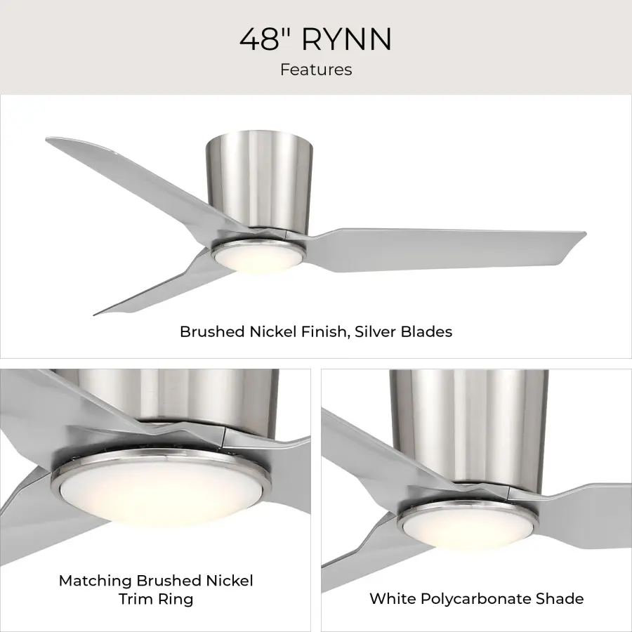 Rynn 48" Ceiling Fan in Brushed Nickel - Image 9