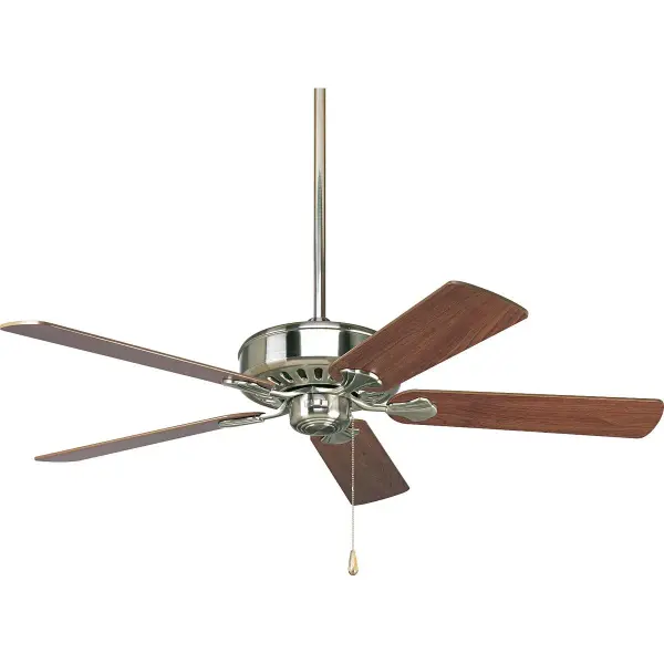 The AirPro Performance ceiling fan combines efficient airflow with transitional styling. Its 52-inch blade span and brushed nickel finish make it ideal for medium to large rooms, while JA8 compliance ensures energy efficiency.