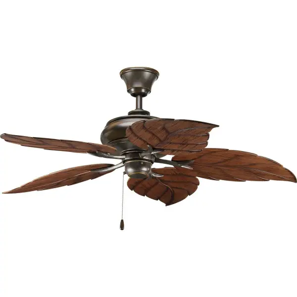 The AirPro ceiling fan combines transitional styling with indoor/outdoor versatility. Its 52-inch blade span and antique bronze finish make it ideal for large living spaces, bedrooms, and covered patios.