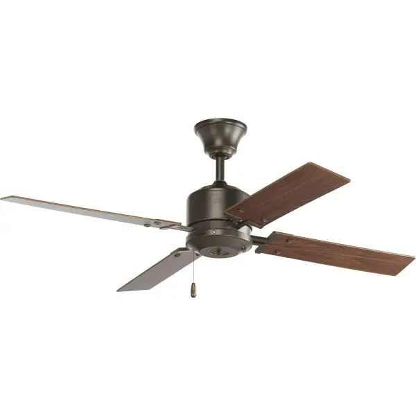 The Clifton Heights 52" ceiling fan combines timeless Craftsman styling with contemporary performance. Its brushed nickel finish and four-blade design deliver reliable airflow while complementing traditional and transitional interiors. - alternate view