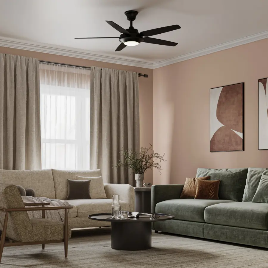 Energy-Efficient 54" LED Fan with Contemporary Brushed Nickel Finish - Image 2