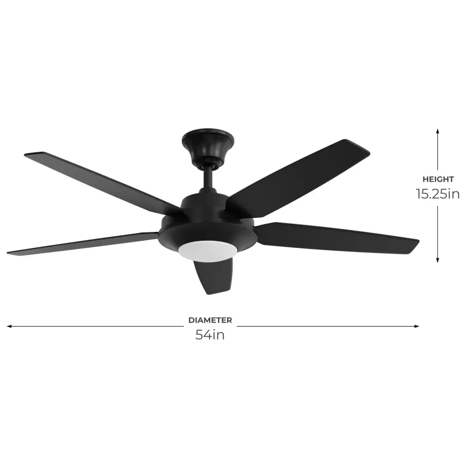 Energy-Efficient 54" LED Fan with Contemporary Brushed Nickel Finish - Image 3