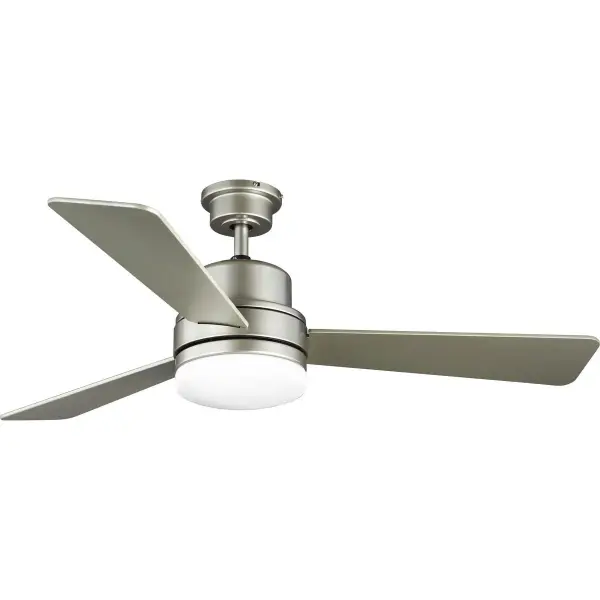 The Trevina II combines modern aesthetics with practical functionality in a 52-inch three-blade design. Its Architectural Bronze finish adds warmth while maintaining a clean, contemporary profile suitable for various residential spaces.
