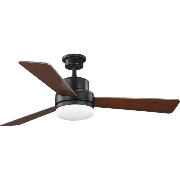 The Trevina II combines modern aesthetics with practical functionality in a 52-inch three-blade design. Its Architectural Bronze finish adds warmth while maintaining a clean, contemporary profile suitable for various residential spaces. - alternate view