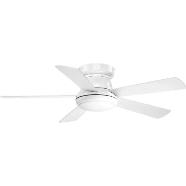 The Vox Collection ceiling fan combines transitional styling with modern efficiency. Its 52-inch blade span and brushed nickel finish make it ideal for medium-sized rooms, while JA8 and Title 24 compliance ensure energy savings.