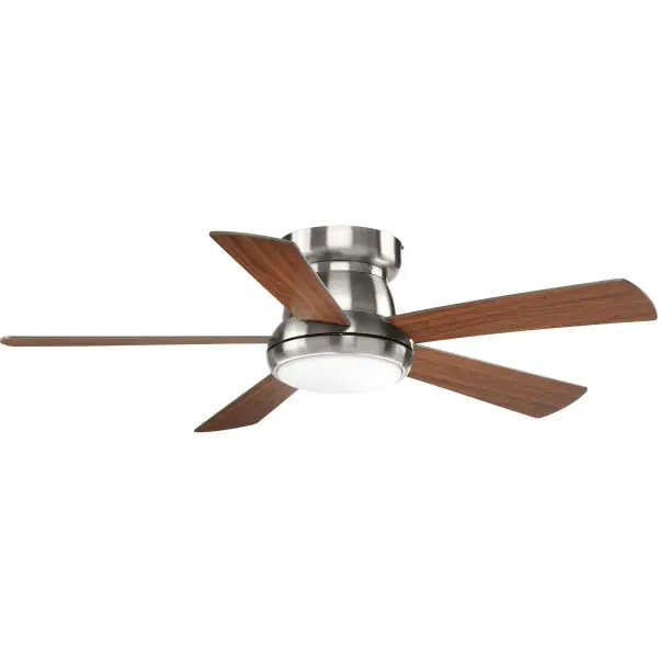 The Vox Collection ceiling fan combines transitional styling with modern efficiency. Its 52-inch blade span and brushed nickel finish make it ideal for medium-sized rooms, while JA8 and Title 24 compliance ensure energy savings. - alternate view
