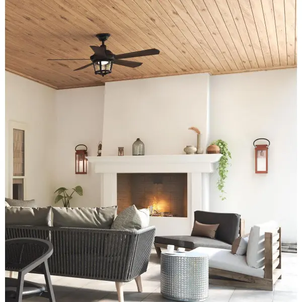 Versatile Indoor/Outdoor Fan with Classic Bronze Finish - Image 5