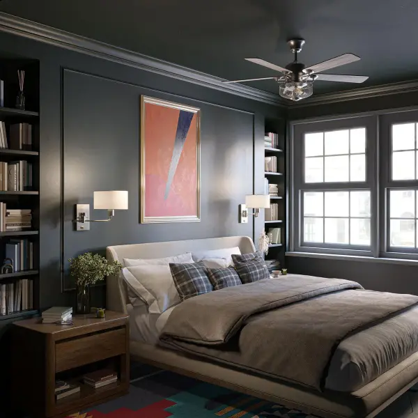 Elegant 54" Transitional Ceiling Fan with Gilded Iron Finish - Image 3