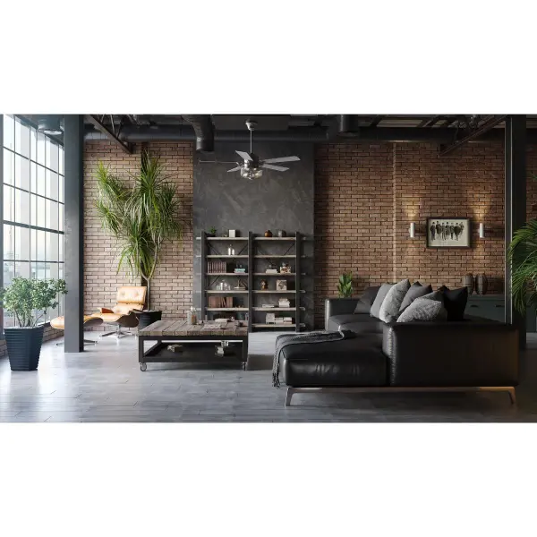 Elegant 54" Transitional Ceiling Fan with Gilded Iron Finish - Image 4