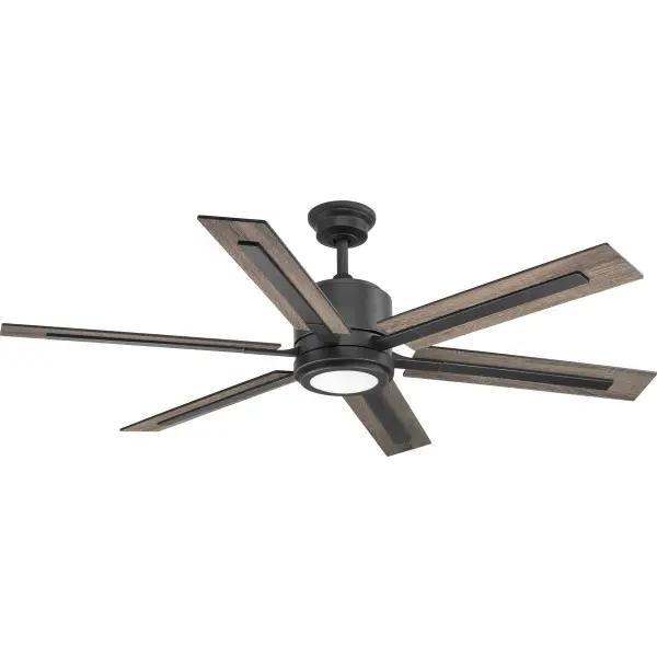 The Glandon ceiling fan combines generous 60-inch coverage with sophisticated Gilded Iron finish, making it ideal for large living spaces. Title 24 and JA8 compliant for California energy standards. - alternate view