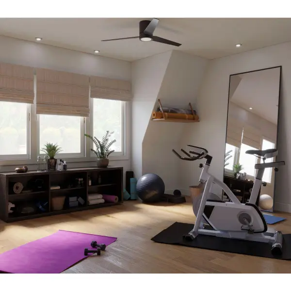 Sleek Mid-Century Hugger Fan Perfect for Low Ceilings - Image 11