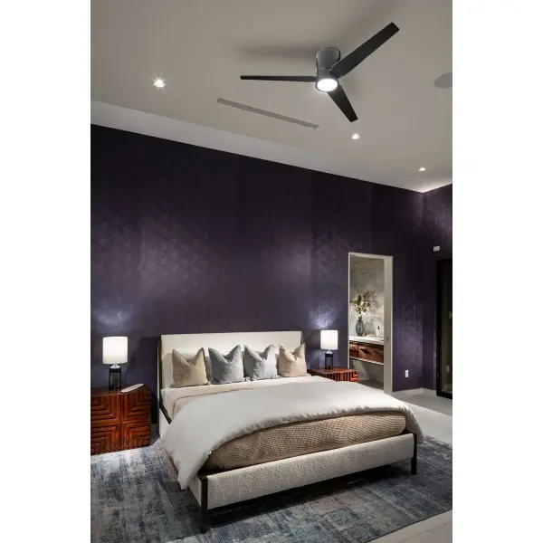 Sleek Mid-Century Hugger Fan Perfect for Low Ceilings - Image 12